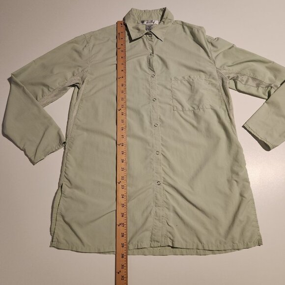 Coolibar Shirt Long Sleeve Snap Front UPF 50+ Nylon Lt Green Womens Small - Picture 13 of 14